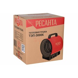 Тепловая пушка электрическая Ресанта ТЭП-3000К 3000Вт красный