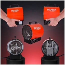 Тепловая пушка электрическая Ресанта ТЭП-3000К 3000Вт красный