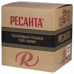 Тепловая пушка электрическая Ресанта ТЭП-3000К 3000Вт красный