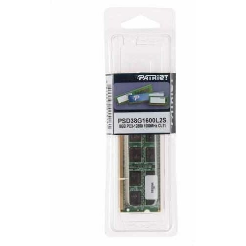 Память Patriot 8GB DDR3 1600MHz  SO-DIMM  (PC3-12800) PSD38G1600L2S