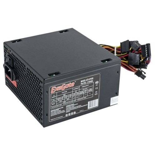 Блок питания 400W Exegate XP400, ATX, black, 12cm fan, 24+4pin, 3*SATA, 1*FDD, 2*IDE