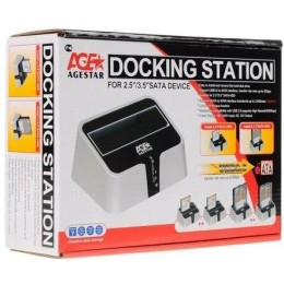 Док-станция для HDD AgeStar 3CBT2 SATA II пластик серебристый 1