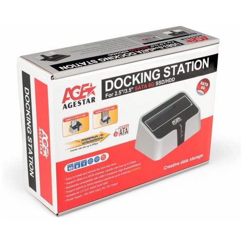 Док-станция для HDD AgeStar 3CBT2 SATA II пластик серебристый 1