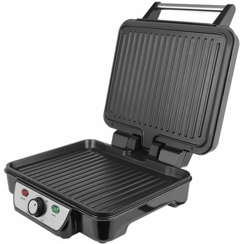 Гриль CENTEK CT-1463 1800 Вт, 2 жаровни 280х230 мм, антипригар, нагрев 240 гр, нерж отдел