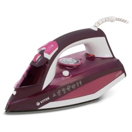 Утюг VITEK VT-1215 (PK) максимальная мощность 2400 Вт.Подошва Ceramic Ultra Care.