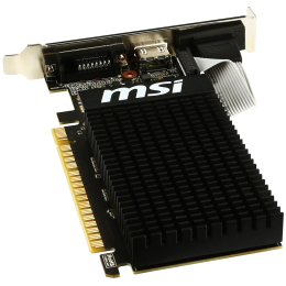 Видеокарта MSI PCI-E GT 710 2GD3H LP nVidia GeForce GT 710 2048Mb 64bit DDR3 954/1600 DVIx1/HDMIx1/CRTx1/HDCP Ret low profile