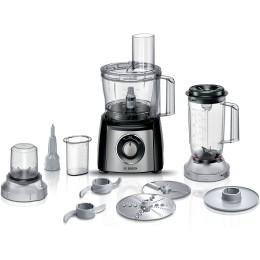 Кухонный комбайн BOSCH MCM3501M / 800 Вт, Скорости: 2, Блендер 1 л, Чаша 2.3 л, Цвет: черны/серебристый
