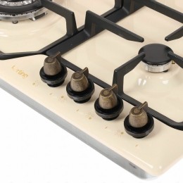 Газовая варочная поверхность KORTING HG 630 CTSB, электроподжиг, газ-контрол, чугунные решетки