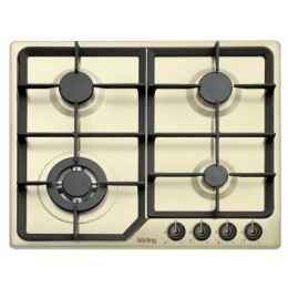 Газовая варочная поверхность KORTING HG 630 CTSB, электроподжиг, газ-контрол, чугунные решетки