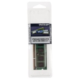 Модуль памяти Patriot SO-DIMM DDR3 4GB PSD34G1600L81S (PC3-12800, 1600MHz, 1.35V)