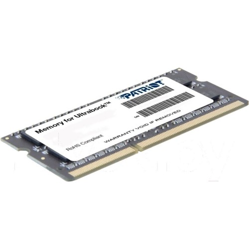 Модуль памяти Patriot SO-DIMM DDR3 4GB PSD34G1600L81S (PC3-12800, 1600MHz, 1.35V)