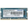 Модуль памяти Patriot SO-DIMM DDR3 4GB PSD34G1600L81S (PC3-12800, 1600MHz, 1.35V)