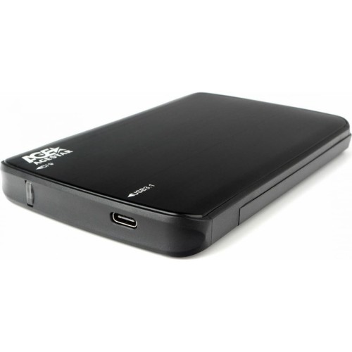 Внешний корпус для HDD/SSD AgeStar 31UB2A12C SATA пластик/алюминий черный 2.5"