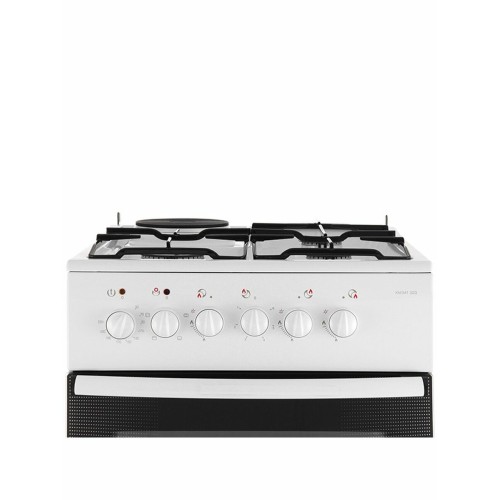 Комбинированная плита DARINA F KM341 323 W, 50х56см, 3 газ. конфорки + 1 эл. горелка, эл. духовка