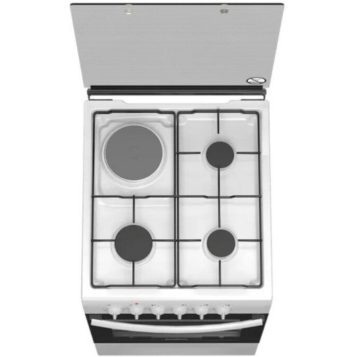 Комбинированная плита DARINA F KM341 323 W, 50х56см, 3 газ. конфорки + 1 эл. горелка, эл. духовка