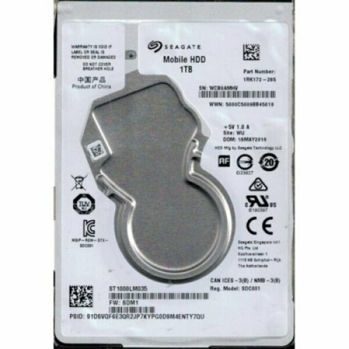Жесткий диск Seagate Original SATA-III 1Tb ST1000LM035 (5400rpm) 128Mb 2.5"