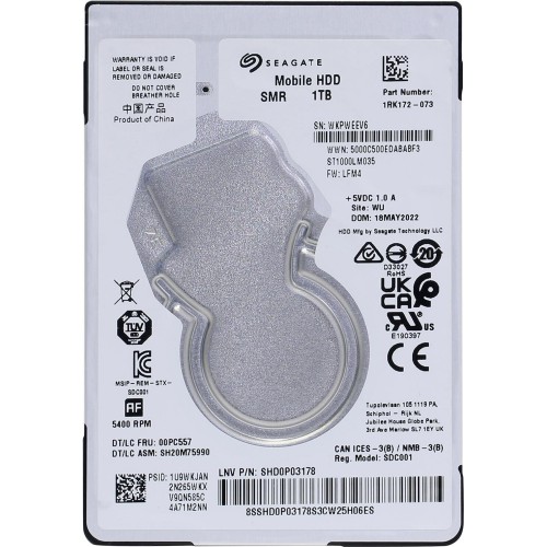 Жесткий диск Seagate Original SATA-III 1Tb ST1000LM035 (5400rpm) 128Mb 2.5"
