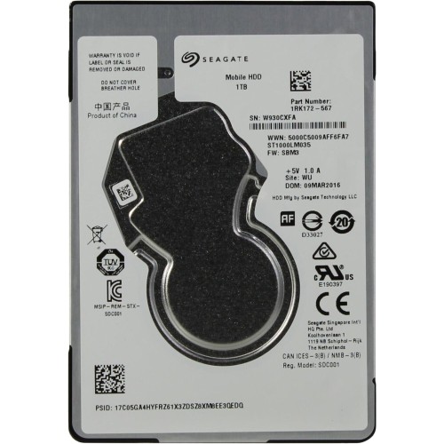 Жесткий диск Seagate Original SATA-III 1Tb ST1000LM035 (5400rpm) 128Mb 2.5"