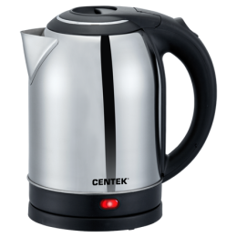 Электрочайник CENTEK CT-0037 (матовый) металл 2,0л, 2200W, большой объём, хромированная вставка