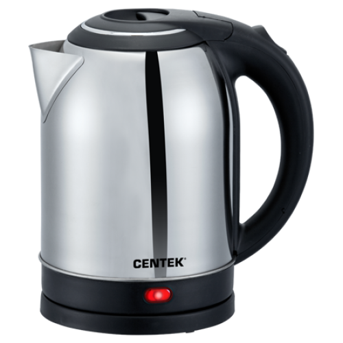 Электрочайник CENTEK CT-0037 (матовый) металл 2,0л, 2200W, большой объём, хромированная вставка