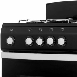 Газовая плита DE LUXE 5040.38г(щ) чёрная, духовка с газ-контролем духового шкафа, 1 противень