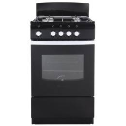 Газовая плита DE LUXE 5040.38г(щ) чёрная, духовка с газ-контролем духового шкафа, 1 противень