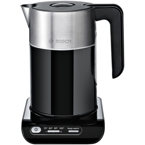 Электрочайник BOSCH TWK8613 1.5л. 2400Вт черный/серебристый (корпус: нержавеющая сталь)