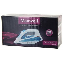 Утюг MAXWELL MW-3055B белый/голубой 2200W
