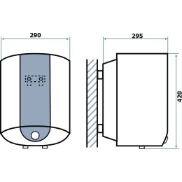 Водонагреватель TERMEX Blitz IBL 10 O 2.5кВт 10л электрический настенный