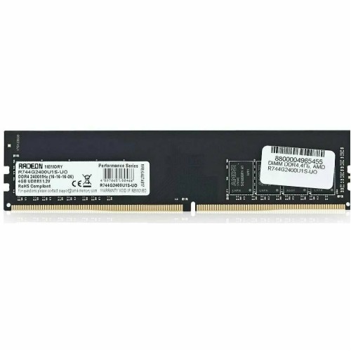 Модуль памяти AMD Radeon™ DIMM DDR4 4GB 2400 (R744G2400U1S-UO) Performance Series, 1.2V, Non-ECC, CL15, Bulk
