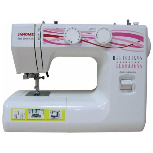Швейная машина JANOME Sew Line 500s белый