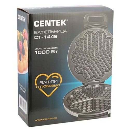 Вафельница CENTEK CT-1449 (венские вафли 5 сердец)
