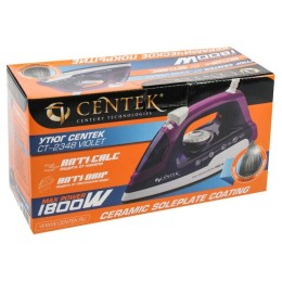 Утюг CENTEK CT-2348  VIOLET (фиолет) 1800Вт, КЕРАМИЧЕСКАЯ подошва, паровой удар, самоочистка, 200мл