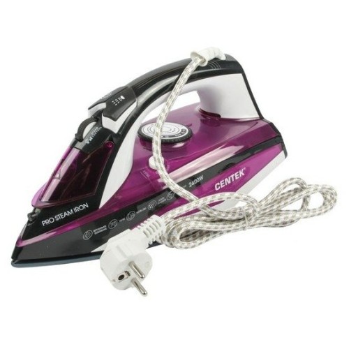 Утюг CENTEK CT-2344 VIOLET 2400Вт, керамическая подошва, мощный паровой удар, самоочистка, 330мл