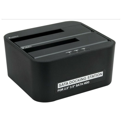 Докстанция 2x2.5""/3.5"" SATA HDD/SSD AgeStar 3UBT6-6G,  USB3.0, пластик, черный, UASP, Clone, USB 3.0 