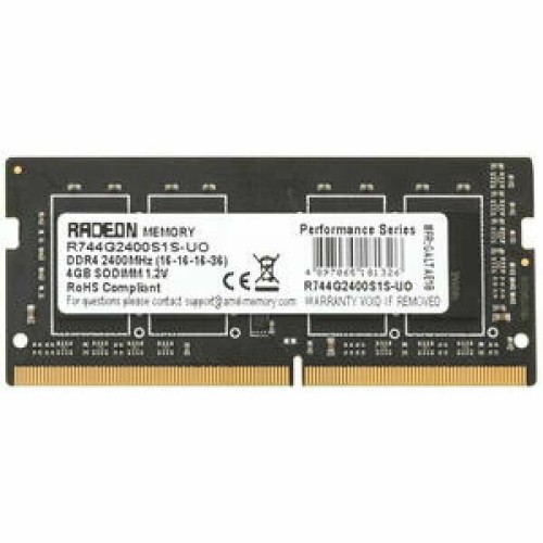 Модуль памяти AMD SO-DIMM DDR4 4Gb 2400Mhz (R744G2400S1S-UO) OEM