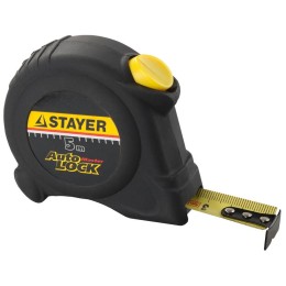 Рулетка STAYER"MASTER" 2-34126-05-19_z01 {AUTOLOCK, корпус с резиновым напылением, автостоп, 5мх19мм }