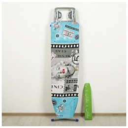 Доска гладильная НИКА 3+, фанера, европодставка под утюг (полимер) с термосиликоном, 122/34,5