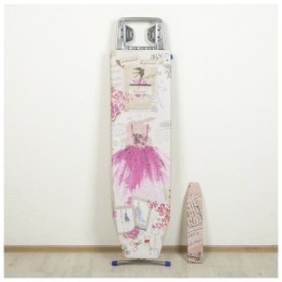 Доска гладильная НИКА 3+, фанера, европодставка под утюг (полимер) с термосиликоном, 122/34,5