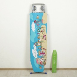 Доска гладильная НИКА 3+, фанера, европодставка под утюг (полимер) с термосиликоном, 122/34,5