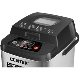 Хлебопечь CENTEK CT-1410 BLACK (черн) 750г, 650Вт, 19 программ, таймер, LCD, окошко, нерж