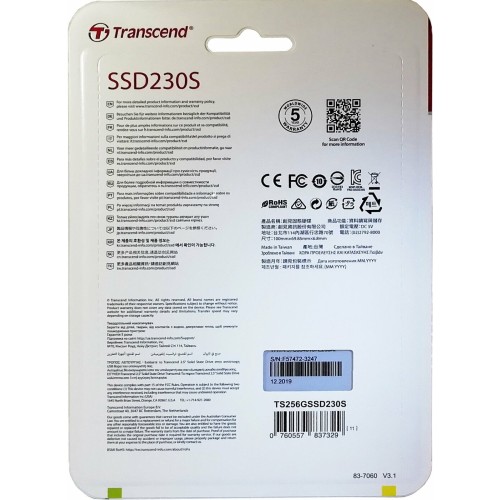 Твердотельный накопитель SSD Transcend TS512GSSD230S 512GB, 2.5" SSD, SATA3