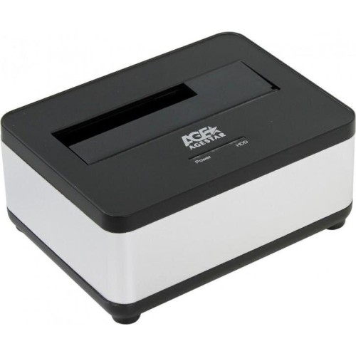Докстанция 2,5""/3,5"" SATAIII AgeStar 3UBT7 (SILVER) USB 3.0, пластик+алюминий, серебристый