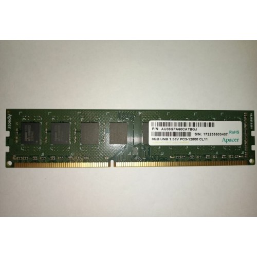 Модуль памяти Apacer DIMM DDR3L 8GB (PC3-12800) 1600MHz  AU08GFA60CATBGJ/DG.08G2K.KAM 1.35V