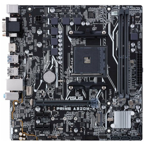 Материнская плата Asus PRIME A320M-K Soc-AM4 AMD A320 2xDDR4 mATX AC`97 8ch(7.1) GbLAN RAID+VGA+HDMI
