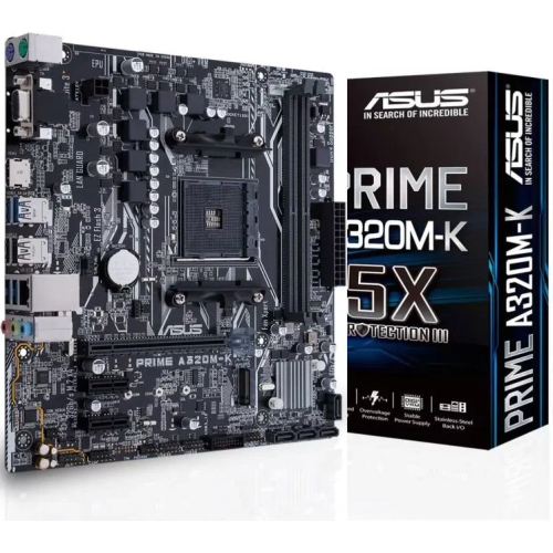 Материнская плата Asus PRIME A320M-K Soc-AM4 AMD A320 2xDDR4 mATX AC`97 8ch(7.1) GbLAN RAID+VGA+HDMI