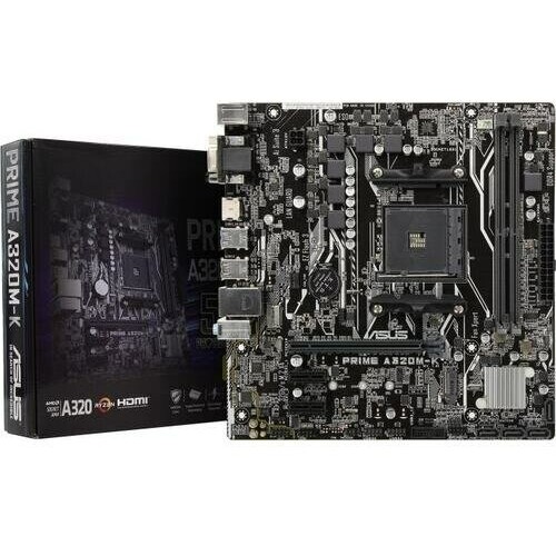 Материнская плата Asus PRIME A320M-K Soc-AM4 AMD A320 2xDDR4 mATX AC`97 8ch(7.1) GbLAN RAID+VGA+HDMI