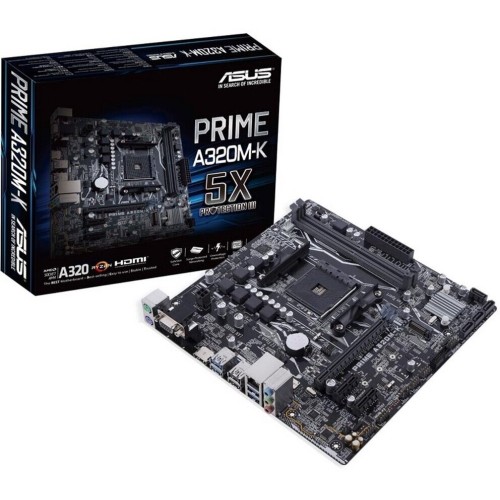 Материнская плата Asus PRIME A320M-K Soc-AM4 AMD A320 2xDDR4 mATX AC`97 8ch(7.1) GbLAN RAID+VGA+HDMI