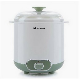 Йогуртница KITFORT KT-2005 20Вт 1б. 1500мл белый/зеленый