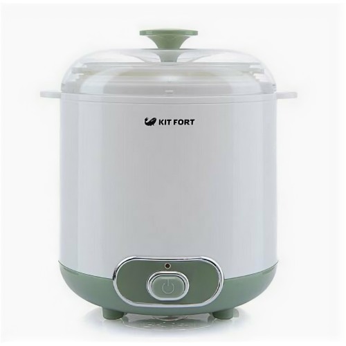 Йогуртница KITFORT KT-2005 20Вт 1б. 1500мл белый/зеленый